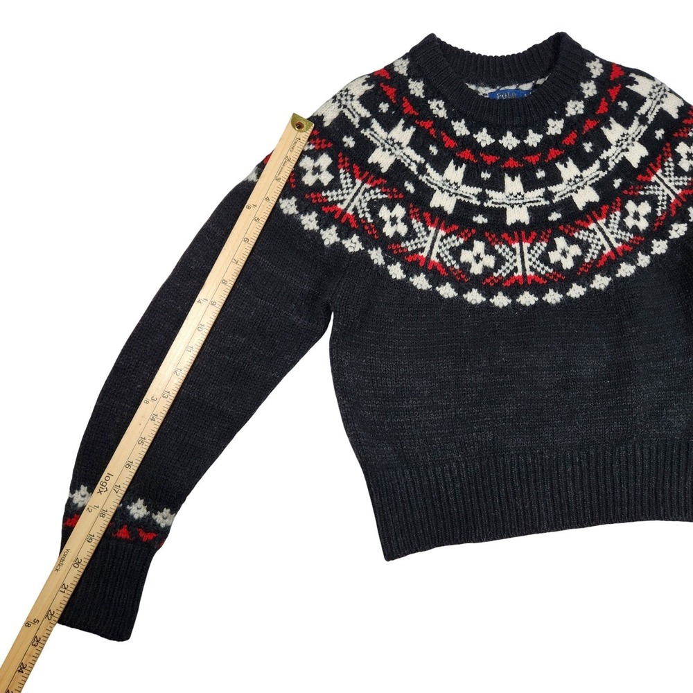 Polo Ralph‎ Lauren Large Fair Isle Wool Alpaca Sweater Black Multi S MSRP 498 NW - Picture 16 of 16
